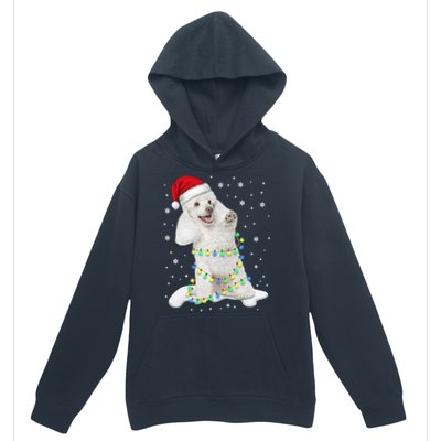 Poodle Santa Christmas Tree Lights Xmas Gift Urban Pullover Hoodie