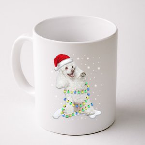 Poodle Santa Christmas Tree Lights Xmas Gift Coffee Mug