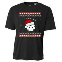 Pickleball Sports Christmas Santa Sleigh Ugly  Cooling Performance Crew T-Shirt