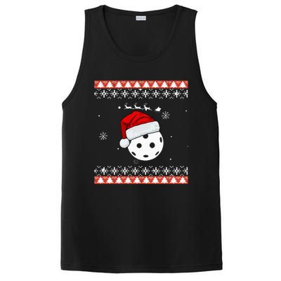 Pickleball Sports Christmas Santa Sleigh Ugly  PosiCharge Competitor Tank