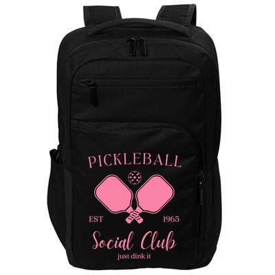 Pickleball Social Club Just Dink It Cute Pickleball Lover Gift Impact Tech Backpack