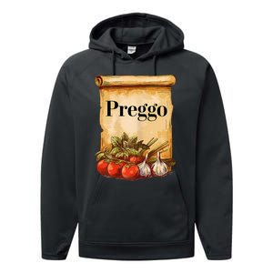 Preggo Sauce Cute And Funny Pregnancy Announcement Performance Fleece Hoodie