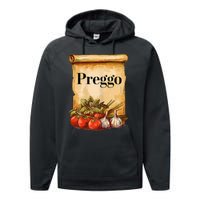 Preggo Sauce Cute And Funny Pregnancy Announcement Performance Fleece Hoodie