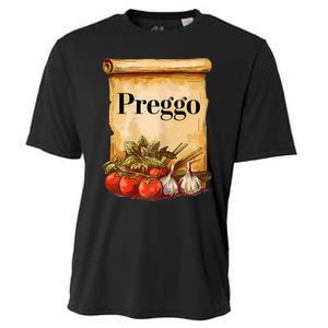 Preggo Sauce Cute And Funny Pregnancy Announcement Cooling Performance Crew T-Shirt