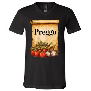 Preggo Sauce Cute And Funny Pregnancy Announcement V-Neck T-Shirt