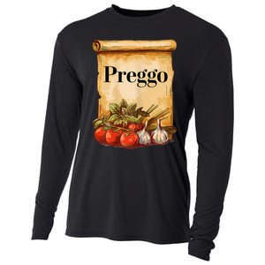 Preggo Sauce Cute And Funny Pregnancy Announcement Cooling Performance Long Sleeve Crew