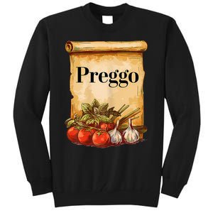 Preggo Sauce Cute And Funny Pregnancy Announcement Tall Sweatshirt