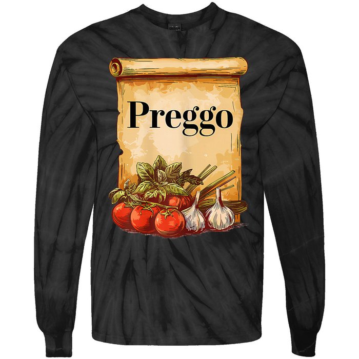 Preggo Sauce Cute And Funny Pregnancy Announcement Tie-Dye Long Sleeve Shirt