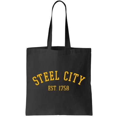 Pittsburgh Steel City Est. 1758 Tote Bag