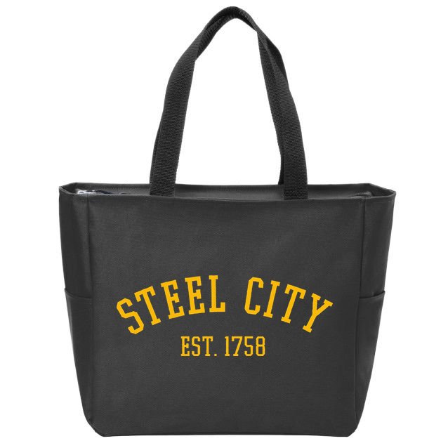 Pittsburgh Steel City Est. 1758 Zip Tote Bag