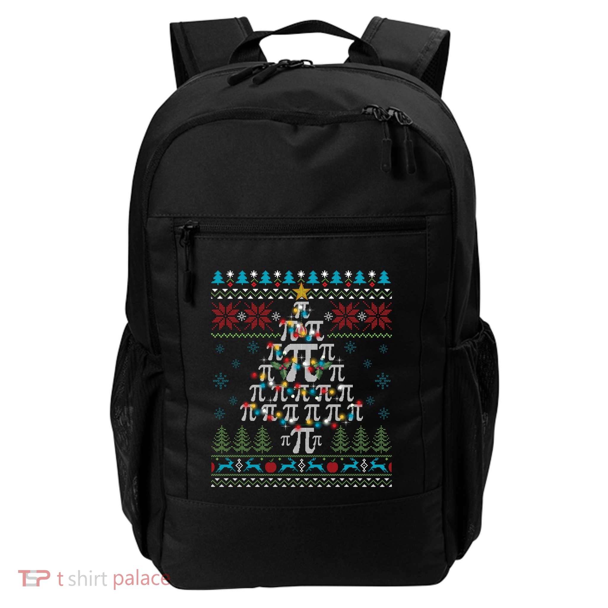 Pi Symbol Christmas Tree Funny Math Ugly Christmas Gift Daily Commute Backpack