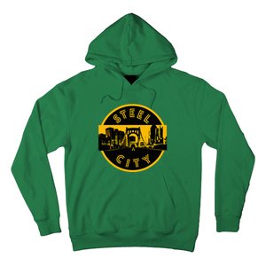 Pittsburgh Steel City Retro Skyline Bridge Pride Hoodie