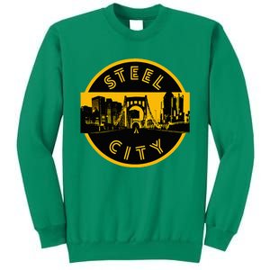 Pittsburgh Steel City Retro Skyline Bridge Pride Sweatshirt