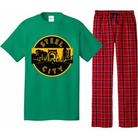 Pittsburgh Steel City Retro Skyline Bridge Pride Pajama Set