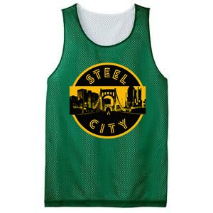 Pittsburgh Steel City Retro Skyline Bridge Pride Mesh Reversible Basketball Jersey Tank