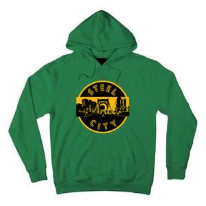 Pittsburgh Steel City Retro Skyline Bridge Pride Tall Hoodie