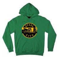 Pittsburgh Steel City Retro Skyline Bridge Pride Tall Hoodie