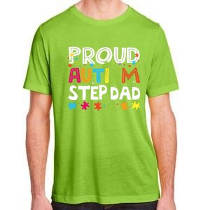 Proud Step Dad Autism Awareness Meaningful Gift Adult ChromaSoft Performance T-Shirt