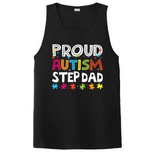 Proud Step Dad Autism Awareness Meaningful Gift PosiCharge Competitor Tank