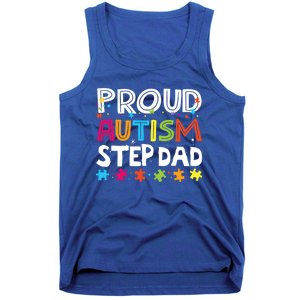 Proud Step Dad Autism Awareness Meaningful Gift Tank Top