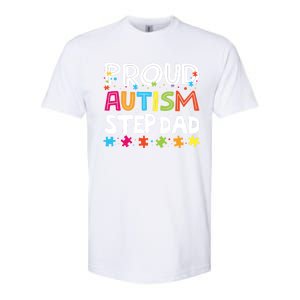 Proud Step Dad Autism Awareness Meaningful Gift Softstyle CVC T-Shirt