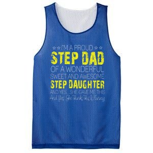 Proud Step Dad Father Day Gift For Stepdad From Stepdaughter Gift Mesh Reversible Basketball Jersey Tank