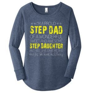 Proud Step Dad Father Day Gift For Stepdad From Stepdaughter Gift Women's Perfect Tri Tunic Long Sleeve Shirt