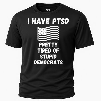 PTSD Stupid Democrats Funny Cooling Performance Crew T-Shirt