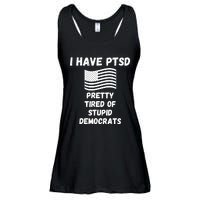 PTSD Stupid Democrats Funny Ladies Essential Flowy Tank