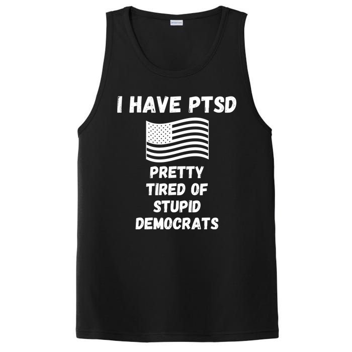 PTSD Stupid Democrats Funny PosiCharge Competitor Tank