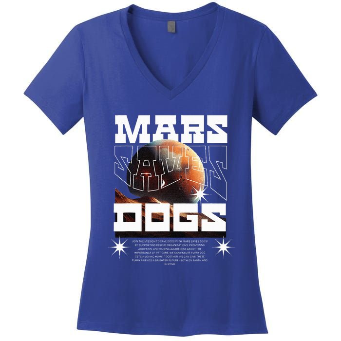 Planet Saves Dogs Women's V-Neck T-Shirt