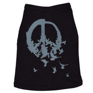 Peace Sign Doves Love Retro 60s 70s Hippie Trippy Bright Doggie Tank