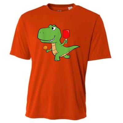 Pickleball Saurus Dino Paddleball Player Pickleball Cooling Performance Crew T-Shirt