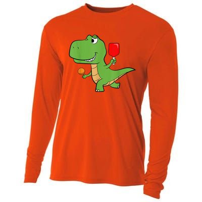 Pickleball Saurus Dino Paddleball Player Pickleball Cooling Performance Long Sleeve Crew