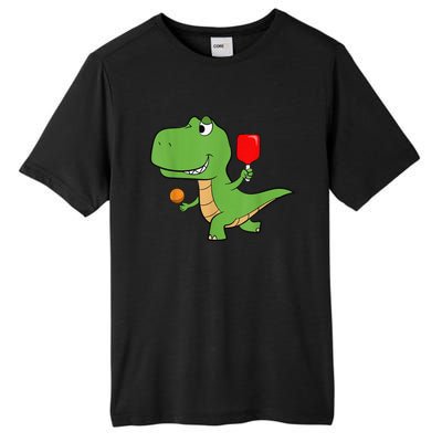 Pickleball Saurus Dino Paddleball Player Pickleball Tall Fusion ChromaSoft Performance T-Shirt