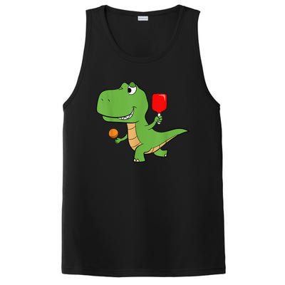 Pickleball Saurus Dino Paddleball Player Pickleball PosiCharge Competitor Tank