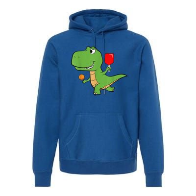 Pickleball Saurus Dino Paddleball Player Pickleball Premium Hoodie