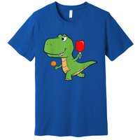 Pickleball Saurus Dino Paddleball Player Pickleball Premium T-Shirt