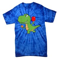 Pickleball Saurus Dino Paddleball Player Pickleball Tie-Dye T-Shirt