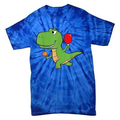 Pickleball Saurus Dino Paddleball Player Pickleball Tie-Dye T-Shirt