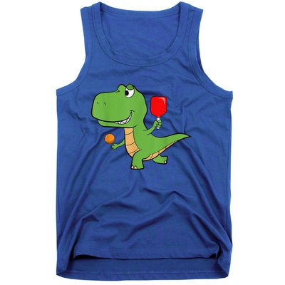 Pickleball Saurus Dino Paddleball Player Pickleball Tank Top