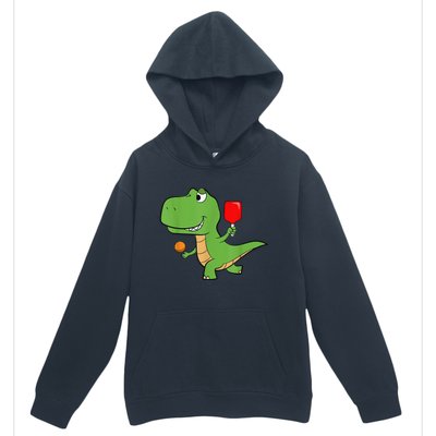 Pickleball Saurus Dino Paddleball Player Pickleball Urban Pullover Hoodie