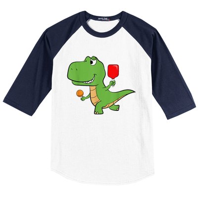 Pickleball Saurus Dino Paddleball Player Pickleball Baseball Sleeve Shirt