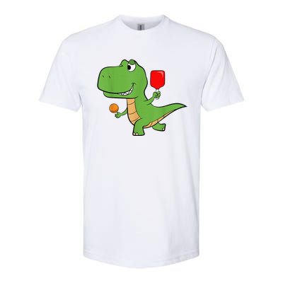 Pickleball Saurus Dino Paddleball Player Pickleball Softstyle CVC T-Shirt