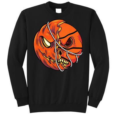 Pumpkin Skull Design Halloween Hooper Basketball Player Sweatshirt