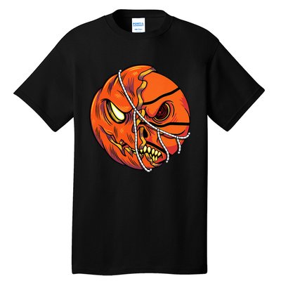 Pumpkin Skull Design Halloween Hooper Basketball Player Tall T-Shirt