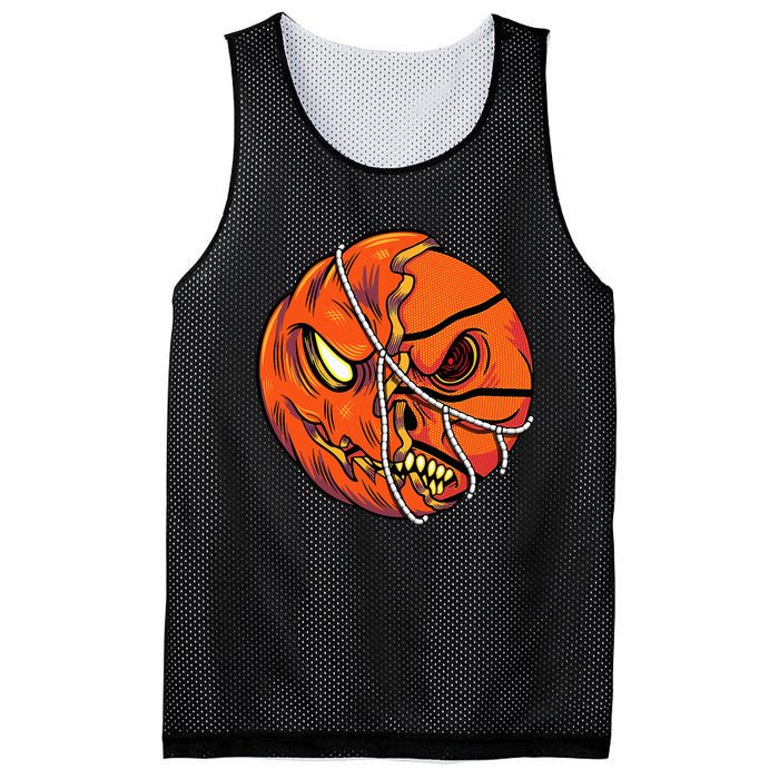 Pumpkin Skull Design Halloween Hooper Basketball Player Mesh Reversible Basketball Jersey Tank