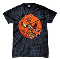 Pumpkin Skull Design Halloween Hooper Basketball Player Tie-Dye T-Shirt