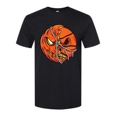 Pumpkin Skull Design Halloween Hooper Basketball Player Softstyle CVC T-Shirt