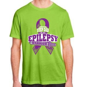 Proud Step Dad Of An Epilepsy Warrior Epilepsy Awareness Gift Adult ChromaSoft Performance T-Shirt